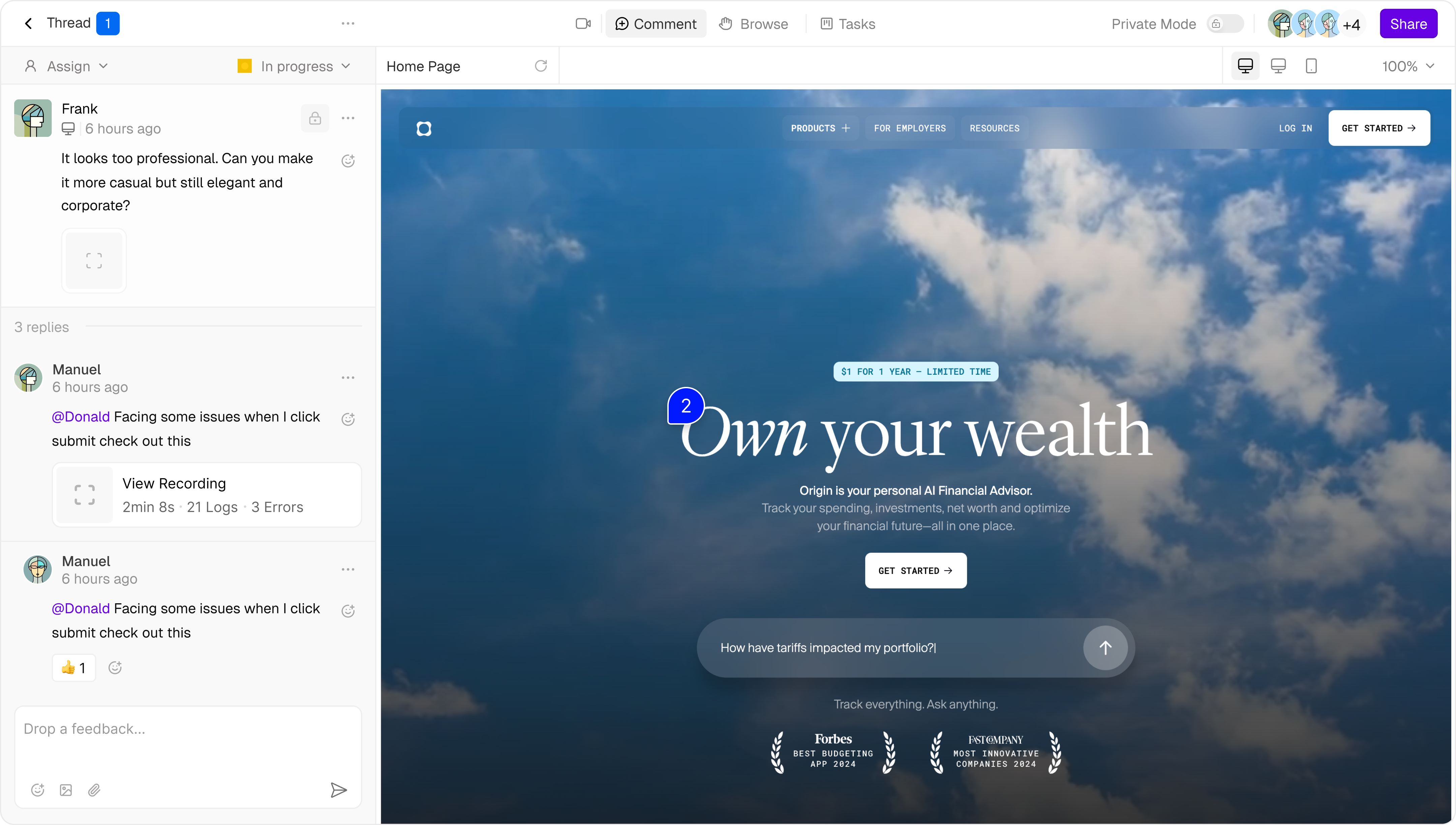 Markdrop Drop Feedback